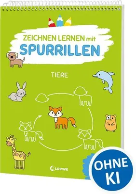 Produktbild von Zeichnen lernen mit Spurrillen - Tiere