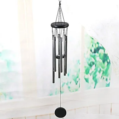 Image de Carillon éolien en bois avec crochets métalliques, un accessoire de décoration rustique (modèle 9)