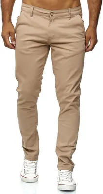 Produktbild von Elara Herren Chino Hose Slim Fit Stretch MEL009-Beige-40/30