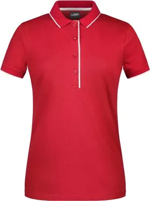Produktbild von Klassisches Polo mit Kontraststreifen red/white, Gr. XS