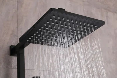 Produktbild von XXL-Regendusche ABS-Duschkopf 3030TB Schwarz - 23 x 23 cm