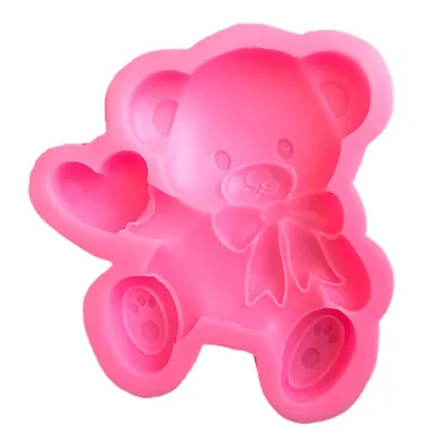 Produktbild von Kuchenform Nicht-Stick ohne Geruch Silikon 3D niedliche Bärenform Schokoladenform Küche Backwerkzeug Valentinstag Gebrauch-A