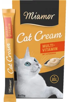 Produktbild von MIAMOR Katzencreme-Paste, cremige Leckerei für Katzen, 6 Geschmacksrichtungen, 68 x 15 g
