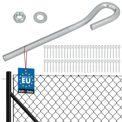 Produktbild von KOTARBAU® 50er Set Gewindespanner für Zäune M8 Spannschloss für Maschendrahtzaun geschlossener Drahtspanner verzinkter Stahl Silber
