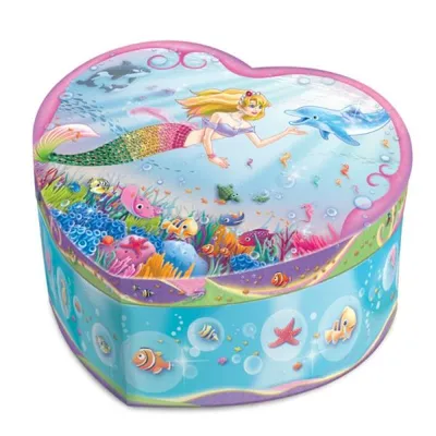 Produktbild von Spieldose in Herzform Meerjungfrau 130MD Pecoware Schatulle