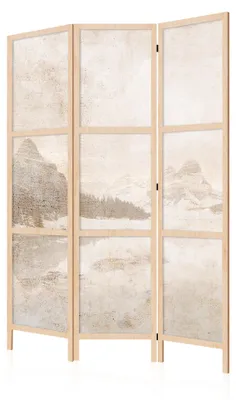 Immagine prodotto di LUMASOUL Paravento Monofacciale, Paravento divisorio per interni, Motivo Invernale, 135x172 cm