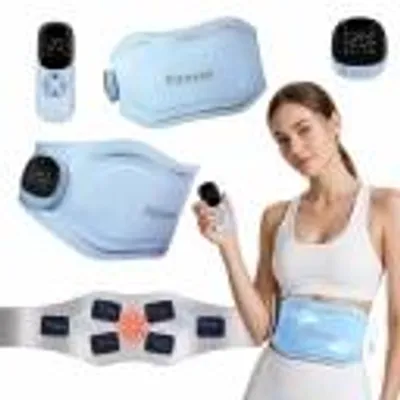 Produktbild von Bauch- & Taillengürtel mit EMS TENS, Wärme & Rotlicht – Elektrischer Massagewärmegürtel zur Entspannung & Bauchwärmer, USB Akku