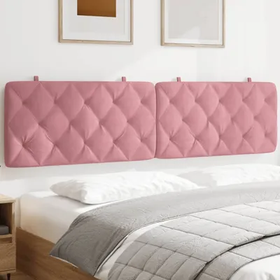 Image de Coussin de tête de lit Rose 200 cm velours