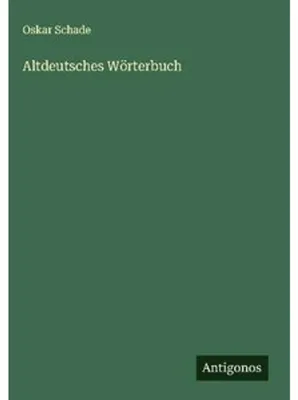 Zdjęcie produktu dla Altdeutsches Wörterbuch