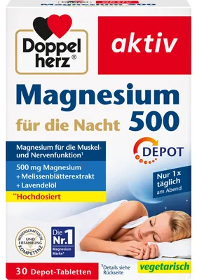 Obrázok produktu pre Doppelherz Magnézium 500 na noc 30 kapsúl