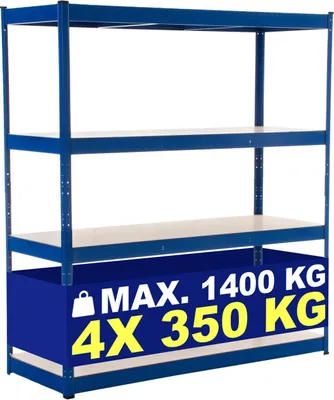 Produktbild von Lagerregal 160x60x180 cm blau