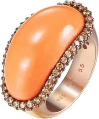 Produktbild von Joop Damen Ring Silber Rosé Zirkonia CORAL JPRG90706C, Ringgröße:55 (17.5 mm Ø)