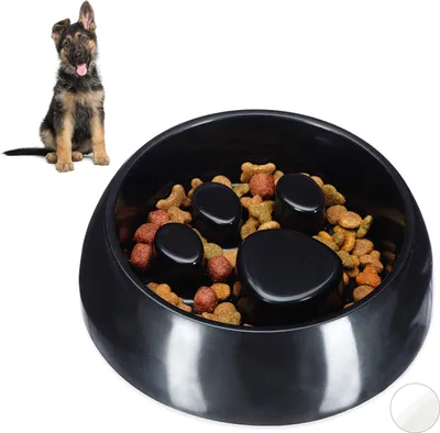Produktbild von Anti-Schrok Schüssel für Hunde und Katzen - Langsame Futteraufnahme Schüssel, Spülmaschinenfest, Geeignet für Mittelgroße und Große Hunde
