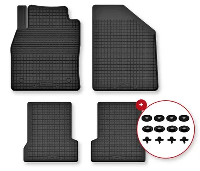 Zdjęcie produktu dla Dywaniki gumowe do Honda Civic IX 2012- (hatchback) – 4 szt., czarne, dobierane – Wielganizator Semi-Universal