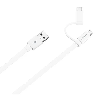 Obrázok produktu pre HUAWEI Dátový kábel AP55S USB na MicroUSB - Type-C biely 4071417