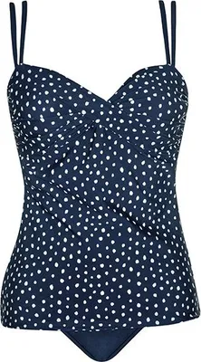 Produktbild von Sunmarin Basic Tankini-Set Oberteil mit tiefem V-Ausschnitt, Bikini-Hose mit klassischem Schnitt, Verstellbare Träger