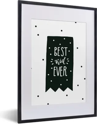 Produktbild von MuchoWow® MuchoWow® Gerahmtes Poster Kind - Zitate - Schwarz - Weiß - Jungen - Mädchen - Baby 30x40 cm - Poster mit zchwarzem Bilderrahmen - Wandposter Schlafzimmer