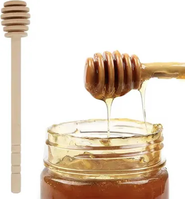 Produktbild von CHPN – Honiglöffel – Honiglöffel aus Holz – Honigschöpflöffel – Honigdreher – Holz – Honigtropfer – Küchenutensilien – Frühstück – Holz – 15 cm – 1 Stück