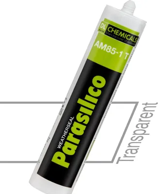 Produktbild von Sanitär Silikon Parasilico AM-85 – neutralvernetzender Silikon-Dichtstoff, schimmelhemmend & dauerelastisch, für Bad & Küche, innen & außen, UV- und witterungsbeständig (1x Kartusche, Transparent (farblos))