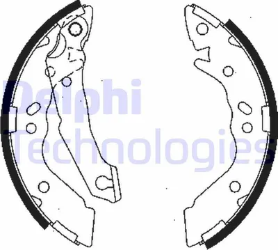 Produktbild von DELPHI Bremsbackensatz Trommelbremse Hinten für HYUNDAI ACCENT I (X-3) 180mm LS1836