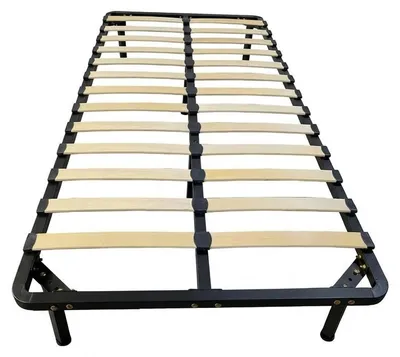 Immagine prodotto di Rete Letto Singola 13 Doghe Ortopedica Struttura Metallo Nero 80x190cm