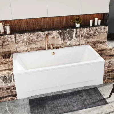 Produktbild von BADLAND Badewanne Rechteck Apri 140x70 mit Acrylschürze, Füßen und Ablaufgarnitur GRATIS