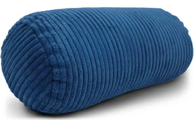 Produktbild von Amilian Nackenrolle 40x15 cm mit Bezug, Kissenrolle in Cord-Optik - Mitternachtsblau