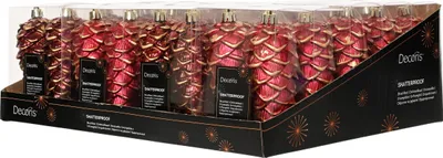 Produktbild von Christbaumschmuck Zapfen 12cm Kunststoff 2 Stück - Ochsenblut