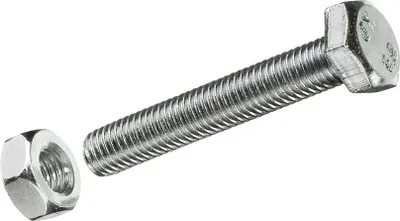 Immagine prodotto di Scatola m 2 pz. bullone metrico a testa esagonale + dado in zinco m10x60mm fadix