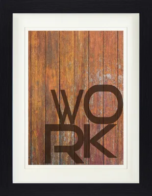 Obrázek produktu pro Typografie Zarámovaný obraz s elegantním paspartou | Obrazy na zeď | V rámu - Práce (40 x 30 cm)