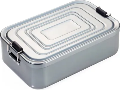Produktbild von TROIKA #BOX80, Brotdose, Erwachsene/Kinder, Grau, Aluminium, Einfarbig, Rechteckig