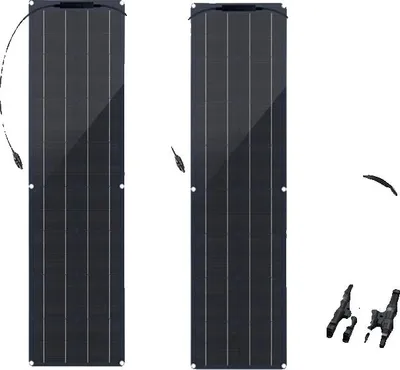 Obrázek produktu pro Solární panel, 100 W, 12V, černý 100W sada