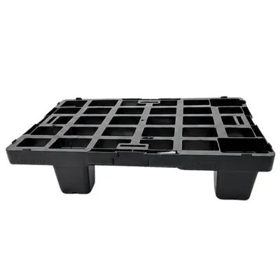 Produktbild von Kunststoffpalette 60 x 40 cm 1/4 Europalettenmaß Displaypalette Palette Schwarz