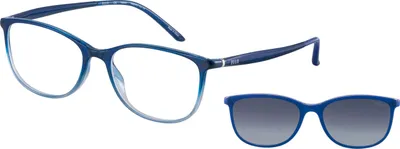Produktbild von ELLE Brille mit Sehstärke für Damen optional mit Sonnenbrillentönung oder Blaulichtfilter, Quadratisch, gefertigt aus Polyphenylensulfon, Modell: EL13510-52-BL (inklusive Brillenetui)