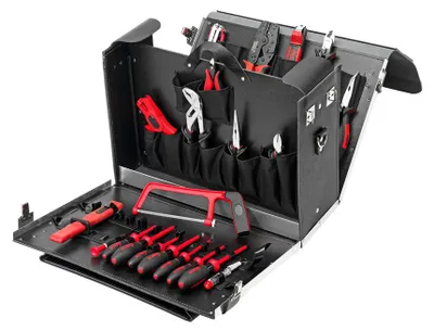 Obrázek produktu pro Kufr na nářadí Cimco elektrikář I s nářadím, 22 dílů 176350