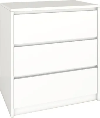 Obrázek produktu pro Komoda 3 zásuvky Moderní prostorná do obývacího pokoje ložnice kanceláře bílá