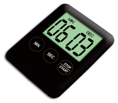 Küchenuhr, elektronisch, magnetisch, schwarz, 1 Stück
