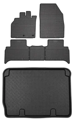 Immagine prodotto di Tappetini gomma SolidPRO + bagagliaio per Renault Scenic II 2003-2009 6 pezzi