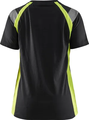 Produktbild von Blakläder® Damen T-Shirt 3402 1030 in div. Farben, Farbe:schwarz/gelb, Größe:3XL