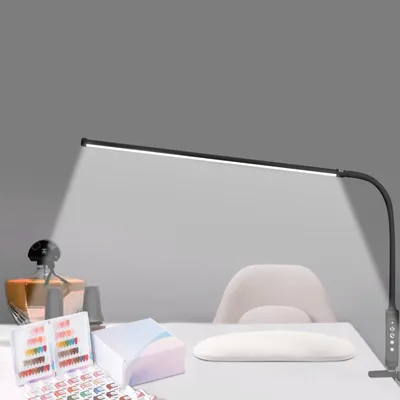 LED-Bürolampe 60 cm, dimmbar, Klemmleuchte, Touch, 3 Farbmodi, 5 Helligkeiten