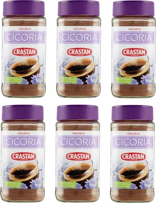 Produktbild von 6x Crastan Solubile Cicoria Lösliche Zubereitung Chicorée 100g Koffeinfrei und Glutenfrei