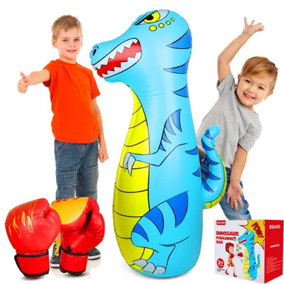 Image de Sac de frappe dinosaure gonflable pour enfants, 120 cm