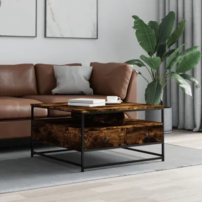 Immagine prodotto di Maison Exclusive - Tavolino in rovere affumicato 80x80x45 cm Materiale ligneo