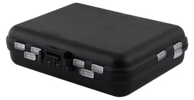 Productafbeelding van Draagbare opbergbox van kunststof met compartimenten - 12x10x3,5 cm - Hengelsportdoos