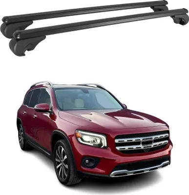Image de Barres de toit Transversales pour Mercedes GLB 2019-2025 Aluminium Noir