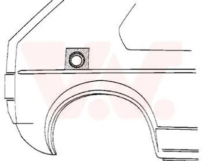 Produktbild von VAN WEZEL Seitenwand Reparaturblech für OPEL Astra F CC (T92) Astra F Caravan (T92) Astra F Limousine (T92)