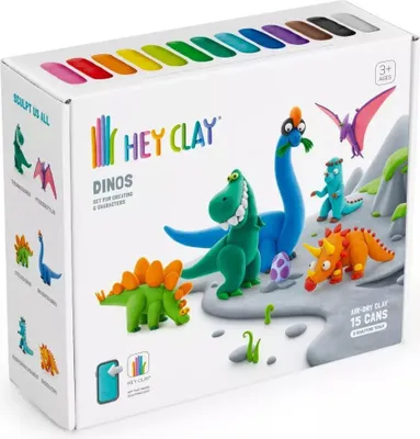 Image de Ensemble TMT HeyClay, dinosaures, paquet de 15 HCL15016 07902