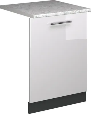 Obrázek produktu pro Čelní panel myčky Vicco Fame-Line Bílá vysoký lesk 60 cm s pracovní deskou, Model 54805