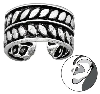 Produktbild von Ohrklemme Silber 925: Ear Cuff Ohrring ohne Loch tragbar Modell 6