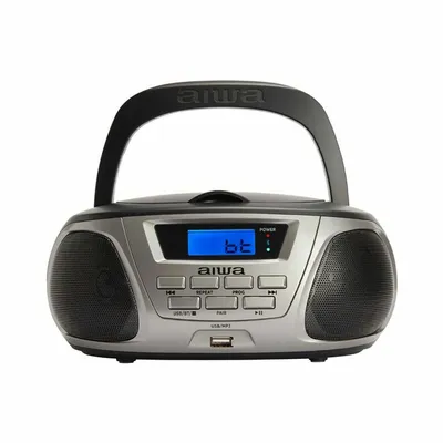 Produktbild von Aiwa BBTU-300BKMKII, Analog, AM, FM, MW, Spieler, CD, CD-R, CD-RW, Next, Pause, Spielen, Zurück, Programm, Wiederholung, 5 W